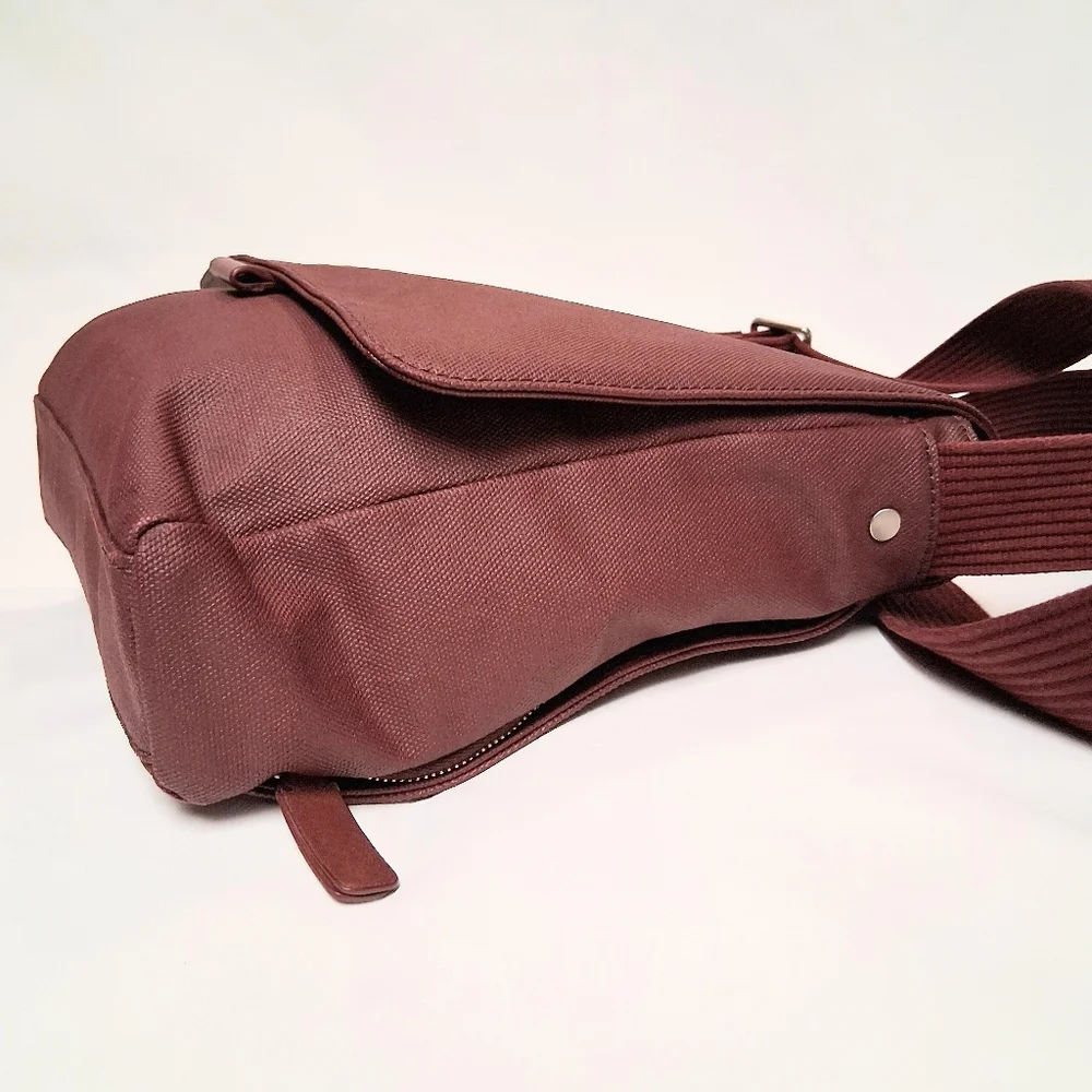 Skagen Burgundy Messenger Crossbody Bag